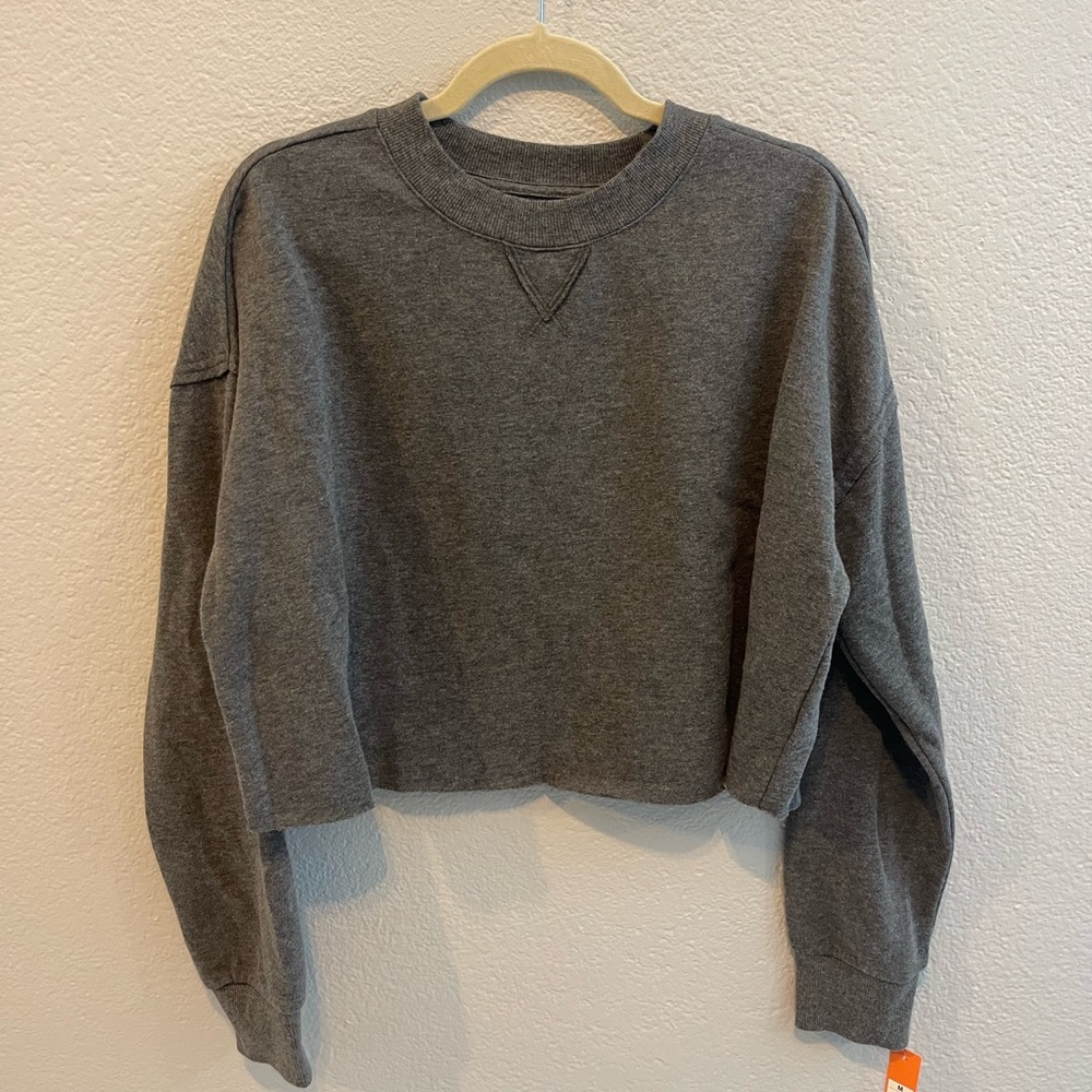 Casual grey knit sweater